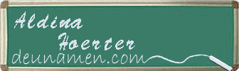 Aldina Hoerter Visitenkarte